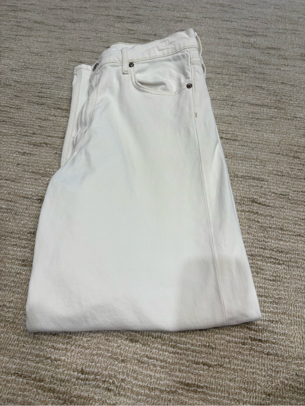Agolde Straight White Jeans